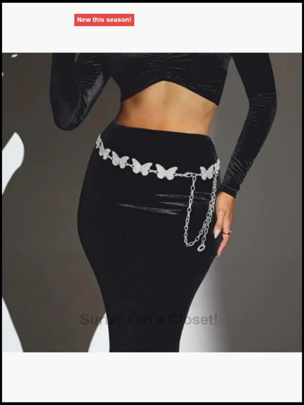 Metal Waist Chain Belly Belt Adjustable Link for Jeans and Dress